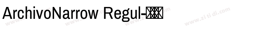 ArchivoNarrow Regul字体转换